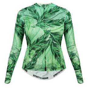 Camisa de Ciclismo SportXtreme Baoba Slim Manga Longa Feminina Verde Camisa de Ciclismo SportXtreme Baoba Slim Manga Longa Feminina Verde
