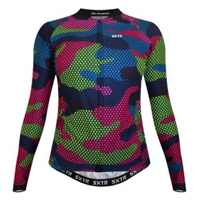 Camisa de Ciclismo SportXtreme cargo Slim Manga Longa Feminina Verde e Rosa Camisa de Ciclismo SportXtreme cargo Slim Manga Longa Feminina Verde e Rosa