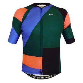 Camisa de Ciclismo SportXtreme Detroit Slim Verde e Azul
