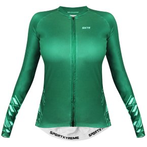 Camisa de Ciclismo SportXtreme Move Slim Manga Longa Feminina Verde Camisa de Ciclismo SportXtreme Move Slim Manga Longa Feminina Verde
