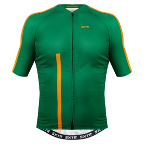 Camisa de Ciclismo SportXtreme Toronto Slim Verde e Laranja