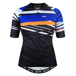 Camisa de Ciclismo SportXtreme Uruguai Slim Feminina Preto e Azul Camisa de Ciclismo SportXtreme Uruguai Slim Feminina Preto e Azul