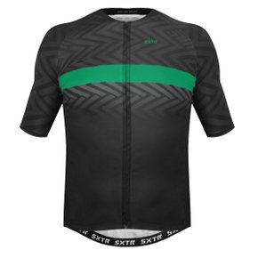Camisa de Ciclismo SportXtreme Voltz Dark Slim Preta e Verde