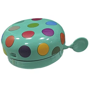 Campainha de Bicicleta Rontek Azul com Bolinhas Coloridas Campainha de Bicicleta Rontek Azul com Bolinhas Coloridas