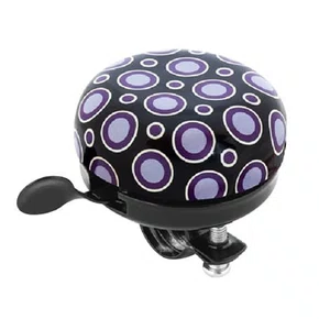Campainha de Bicicleta Rontek com Bolinhas Roxas Campainha de Bicicleta Rontek com Bolinhas Roxas