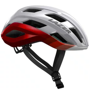 Capacete de Ciclismo Lazer Strada KinetiCore Cinza e Vermelho