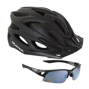 Capacete de Ciclismo Rontek RT-58 Led + Óculos de Ciclismo Atrio Attack Capacete de Ciclismo Rontek RT-58 Led + Óculos de Ciclismo Atrio Attack