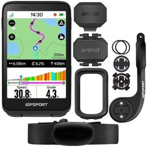 Ciclocomputador com GPS Igpsport Binavi Touch Screen Bundle II