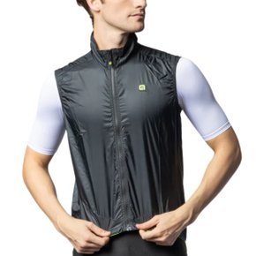 Colete de Ciclismo Corta Vento ALÉ Ligth Pack Preto
