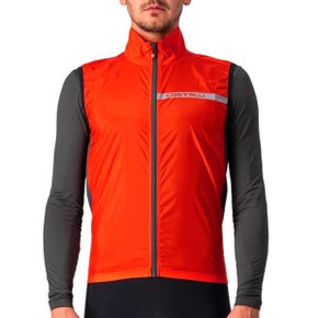 Colete de Ciclismo Corta Vento Castelli Squadra Stretch Vermelho Colete de Ciclismo Corta Vento Castelli Squadra Stretch Vermelho