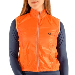 Colete de Ciclismo Corta Vento Marcio May Pro Feminino  Laranja