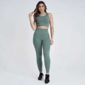 Conjunto Fitness Marcio May Top + Legging Firenze Verde Conjunto Fitness Marcio May Top + Legging Firenze Verde