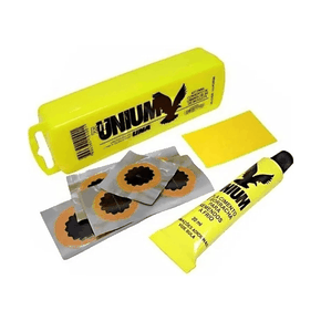 Remendo para Câmara Ar Una Unium com 6 unidades e Cola Remendo para Câmara Ar Una Unium com 6 unidades e Cola