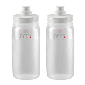 Kit Garrafa de Ciclismo Elite Fly Tex Transparente 550ml 2 Unidades