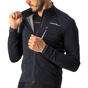 Castelli ブラック サイクルジャケット Jaqueta de Ciclismo Castelli Go Inverno Preta | Bike Point - Bike