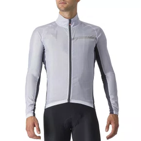 Jaqueta de Ciclismo Corta Vento Castelli Squadra Stretch Cinza