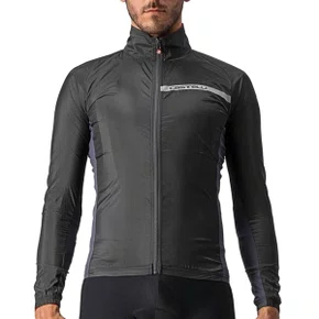 Jaqueta de Ciclismo Corta Vento Castelli Squadra Stretch Preto