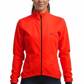 Jaqueta de Ciclismo Corta Vento Marcio May Pro Feminino Vermelha