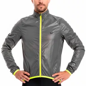 Jaqueta de Ciclismo Corta Vento Marcio May Pro Grafite Neon
