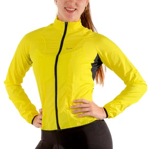 Jaqueta de Ciclismo Corta Vento SportXtreme Comfort Feminino Amarela