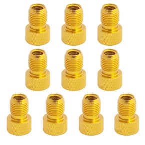 Kit Adaptador de Válvula Rontek Presta para Schrader Alumínio 10 unidades Kit Adaptador de Válvula Rontek Presta para Schrader Alumínio 10 unidades