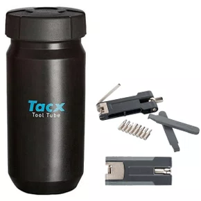 Kit Armazenador Ferramentas de Bicicleta Tacx + Canivete com Extrator de Corrente 10 Funções Kit Armazenador Ferramentas de Bicicleta Tacx + Canivete com Extrator de Corrente 10 Funções