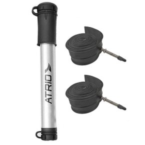 Kit Bomba Atrio Mini BI228 Alumínio 100 PSI + 2 Unidades Câmara Rontek MTB 29x1.75/2.125 Presta 48mm