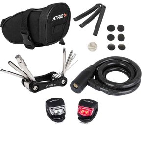 Kit de Ciclismo Atrio Sport com Bolsa de Selim e Cadeado Kit de Ciclismo Atrio Sport com Bolsa de Selim e Cadeado