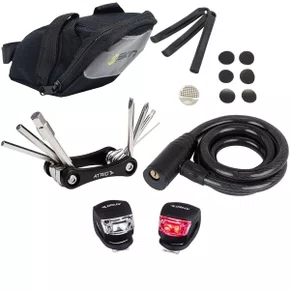 Kit de Ciclismo Atrio Sport com Bolsa de Selim e Cadeado