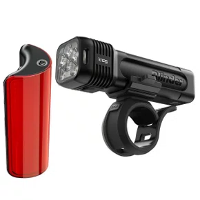 Kit Farol de Bicicleta Knog Blinder USB 1300 Lúmens + Sinalizador Traseiro Cobber 270 Lúmens