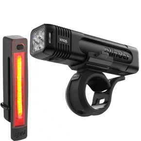 Kit Farol de Bicicleta Knog Blinder USB 900 Lúmens + Sinalizador Traseiro Plus USB 20 Lúmens