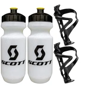 Kit Garrafa de Ciclismo Scott Syncros 500ml + Suporte 2 Unidades