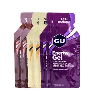 Kit Gel Isotônico Gu Energy 3 Sabores 6 Unidades