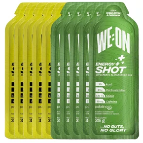Kit Gel Isotônico We:On Energy Shot Limonada Suíça + Maçã Verde e Canela 10 Unidades