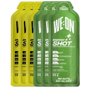 Kit Gel Isotônico We:On Energy Shot Limonada Suíça + Maçã Verde e Canela 6 Unidades