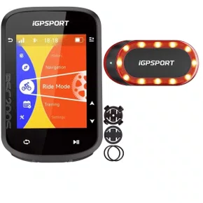 Kit GPS Igpsport BSC200S + Sinalizador Traseiro SR Mini 30 Lúmens