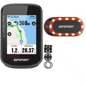 Kit GPS Igpsport BSC300T + Sinalizador Traseiro SR Mini 30 Lúmens