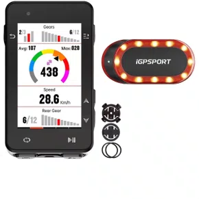 Kit GPS Igpsport IGS630S + Sinalizador Traseiro SR Mini 30 Lúmens
