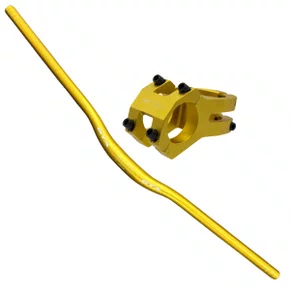 Kit Guidão de Bicicleta GTA Downhill 31.8 780mm + Mesa de Bicicleta GTA 3D 45mm 0° Dourado Kit Guidão de Bicicleta GTA Downhill 31.8 780mm + Mesa de Bicicleta GTA 3D 45mm 0° Dourado