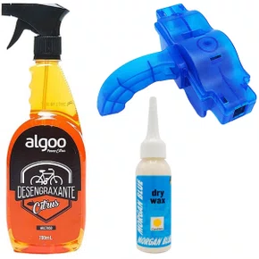 Kit Limpeza e Lubrificação Morgan Blue Dry Wax + Limpador + Desengraxante Algoo