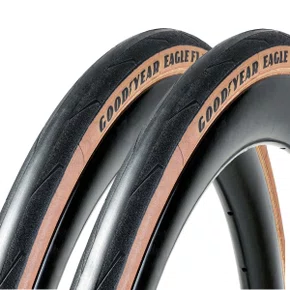 Kit Pneu de Bicicleta Goodyear Eagle F1 700x32 Tubeless Bege 2 Unidades