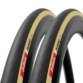 Kit Pneu de Bicicleta Vittoria Rubino V 700x28 Tubeless Bege 2 Unidades