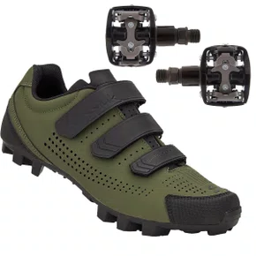 Kit Sapatilha de Ciclismo Spiuk Splash MTB Gravel + Pedal Wellgo Padrão Shimano