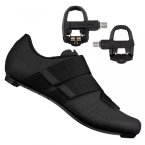 Kit Sapatilha Fizik Tempo Powerstrap R5 Speed Preta + Pedal Look Keo Classic 3