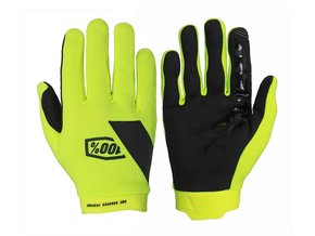 Luva de Ciclismo 100% Ridecamp Amarela Luva de Ciclismo 100% Ridecamp Amarela