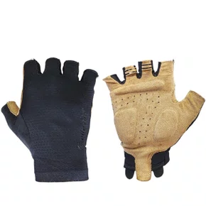 Luva de Ciclismo Elleven Hitech Gel preta e bege Luva de Ciclismo Elleven Hitech Gel preta e bege