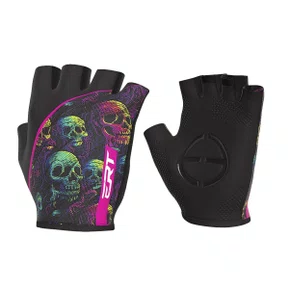 Luva de Ciclismo ERT Pink Skull Preto Luva de Ciclismo ERT Pink Skull Preto