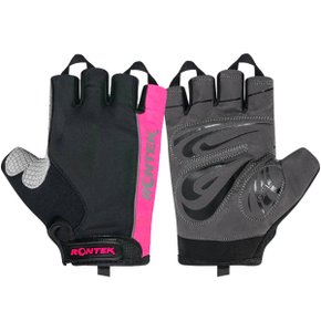 Luva de Ciclismo Rontek RT-22 Gel Feminina Preta e Rosa Luva de Ciclismo Rontek RT-22 Gel Feminina Preta e Rosa