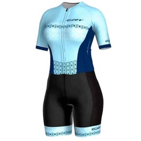 Macaquinho de Ciclismo ERT New Elite Celeste Gel Azul Macaquinho de Ciclismo ERT New Elite Celeste Gel Azul