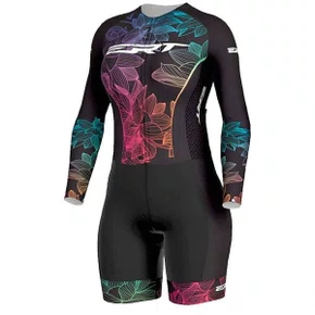 Macaquinho de Ciclismo ERT New Elite Hortensia Feminino Preto